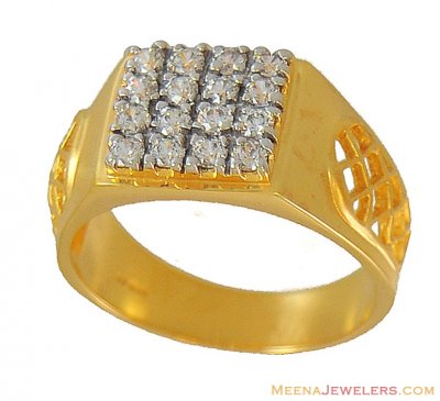 Mens Signity Ring (22K Gold) ( Mens Signity Rings )