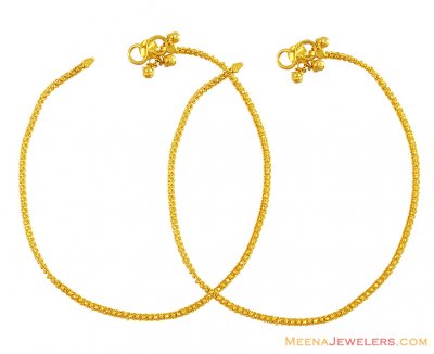 Gold Payal 22K (Pair) ( Gold Anklets )