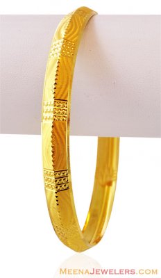 Light Weight Gold Punjabi Kada  ( Mens Gold Kada )