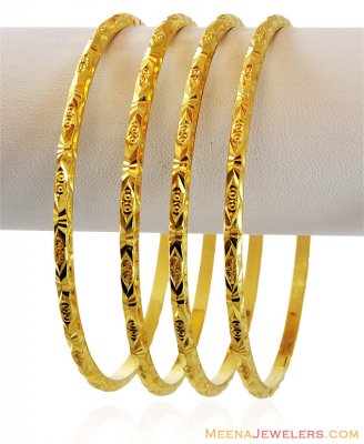 22K Gold Bangles Set (2 PC) ( Set of Bangles )