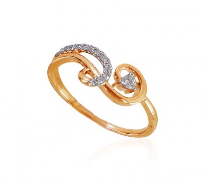 18kt Rose Gold Diamond Ladies Ring ( Diamond Rings )