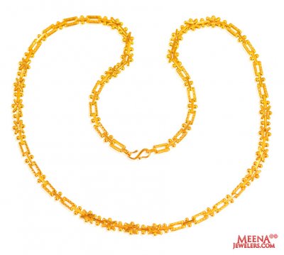 22 Kt Gold Fancy Mens Hollow Chain ( Men`s Gold Chains )