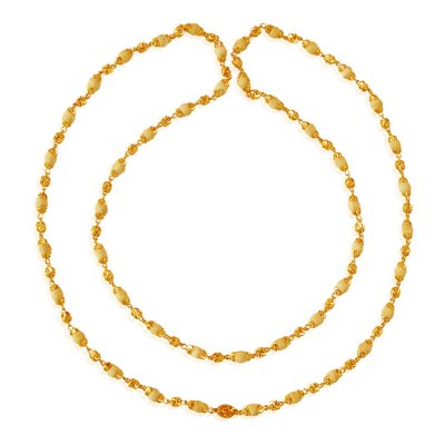 22 Karat Gold White Tulsi chain ( 22Kt Long Chains (Ladies) )