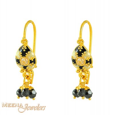 22K Gold Hook ( 22Kt Gold Fancy Earrings )