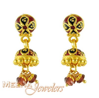 MeenaKari Gold Earrings ( 22Kt Gold Fancy Earrings )