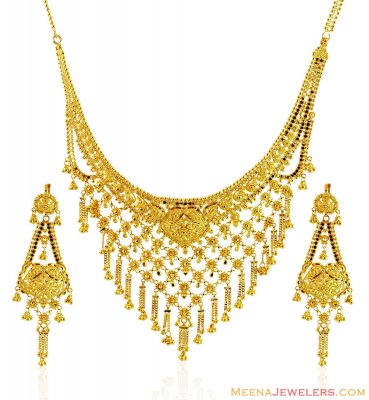 22K Gold Necklace Set ( 22 Kt Gold Sets )