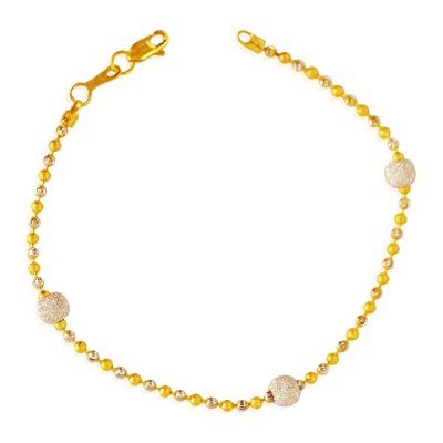 22 Karat Gold Balls Bracelet ( Ladies Bracelets )