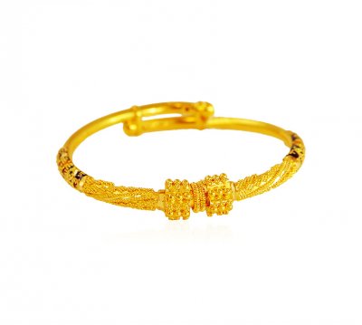 22 Karat Gold Meenakari Kids Kadas ( Baby Bangles )