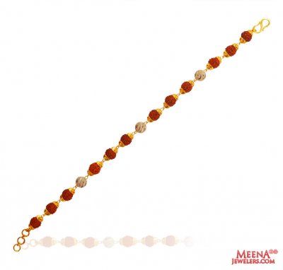 22Kt Gold Two Tone Bracelet ( Men`s Bracelets )