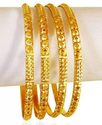 22kt Gold Bangles (Set of 4) ( Set of Bangles )