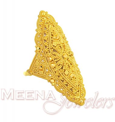 Indian Filigree Ring ( Ladies Gold Ring )