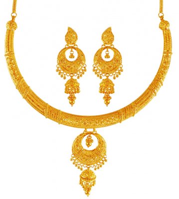 22 Karat Gold Necklace Set ( 22 Kt Gold Sets )