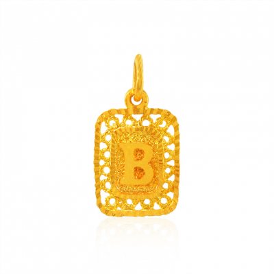 22Kt Gold Initial (B) Pendant ( Initial Pendants )