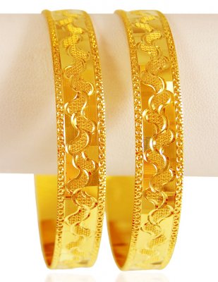 22 Karat Gold Kadas (2 PCs) ( Kadas )