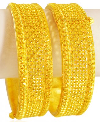 22K Gold Filigree Kada Pair ( Kadas )