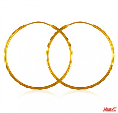 22 Kt Gold Hoop Earrings ( Hoop Earrings )