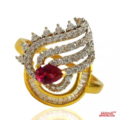 22 Kt Gold Exclusive CZ Ring ( Ladies Signity Rings )