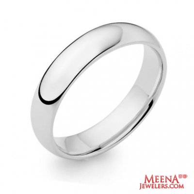 18 Kt White Gold Designer Wedding Band ( Wedding Bands )