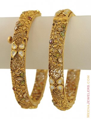 22Kt Gold Antique Kadas  ( Antique Bangles )