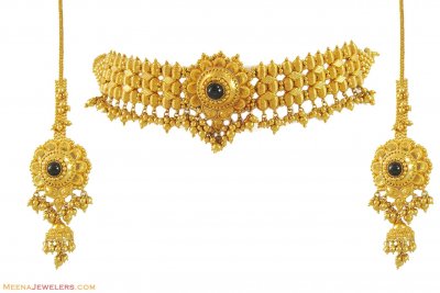 Choker Necklace Set (22Kt) ( 22 Kt Gold Sets )