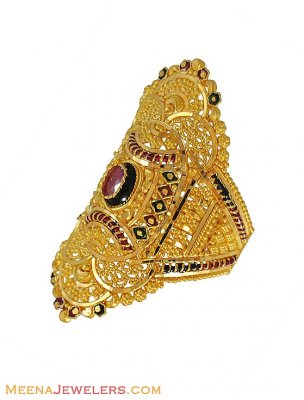 Indian Bridal Ring (22Kt Gold) ( Ladies Gold Ring )