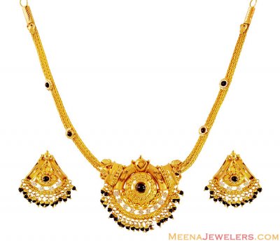 22K Gold Pendant Style Necklace ( 22 Kt Gold Sets )