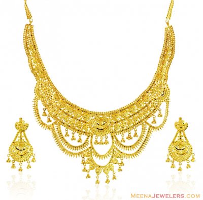 Designer 22k Bridal Necklace Set ( 22 Kt Gold Sets )