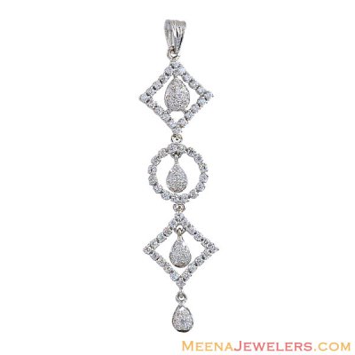 18K White Gold Fancy Pendant ( Fancy Pendants )