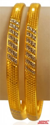 22KT Gold Filigree Bangles(2pcs) ( Gold Bangles )