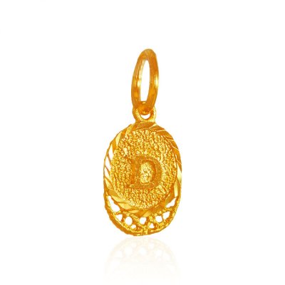 22Kt D Initial Pendant ( Initial Pendants )