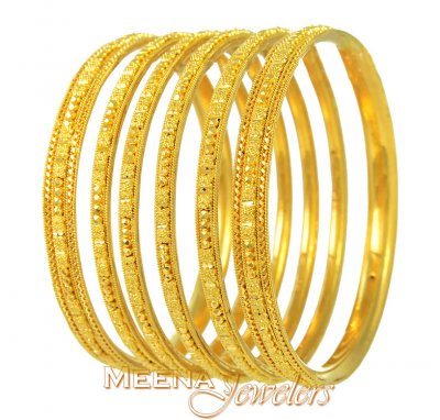 22Kt Gold Bangles Set ( Set of Bangles )