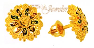 22Kt Gold Earrings (Tops) ( 22 Kt Gold Tops )