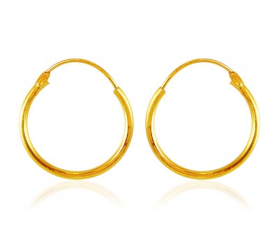 22Kt Gold Hoop Earrings ( Hoop Earrings )