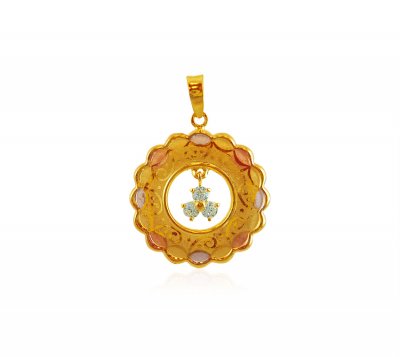 Three Tone 22K Pendant ( Fancy Pendants )