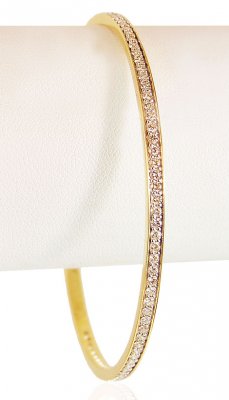 18Karat Gold Diamond Bangle 1 pc ( Diamond Bangles )