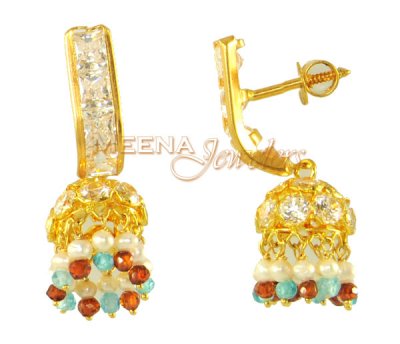 22Kt Gold Fancy Earrings ( 22Kt Gold Fancy Earrings )