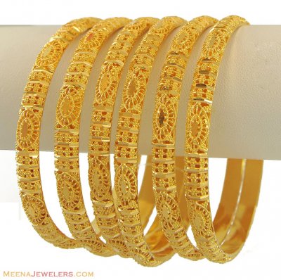 22k Gold Bangles Set ( Set of Bangles )