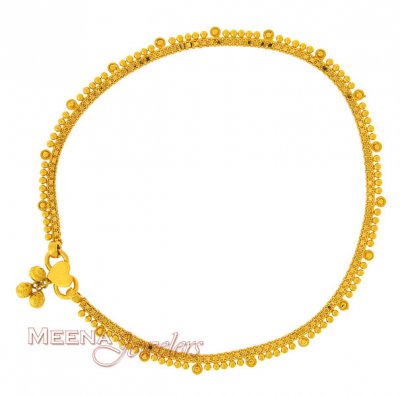 22Kt Gold Anklet (1 pc) ( Gold Anklets )