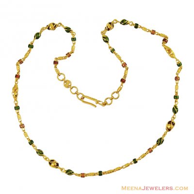 22K Fancy Ladies Chain (14 inches) ( 22Kt Gold Fancy Chains )