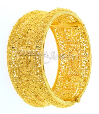 22Kt Gold Filigree Work Kada ( Kadas )