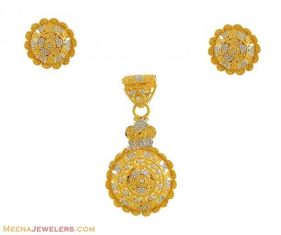 22k Yellow Gold Pendant Sets ( Gold Pendant Sets )