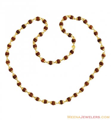 Indian Gold Rudraksh Mala ( Men`s Gold Chains )