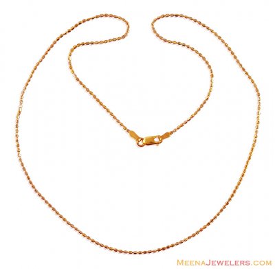 Fancy 22K Gold Beads Chain ( 22Kt Gold Fancy Chains )
