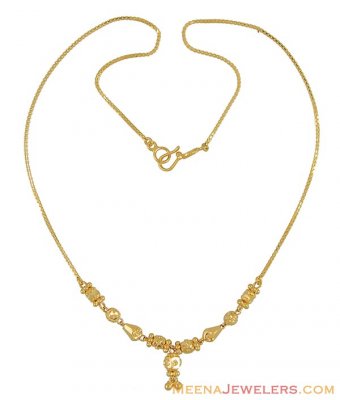 Gold Fancy Chain (16 Inches) ( 22Kt Gold Fancy Chains )