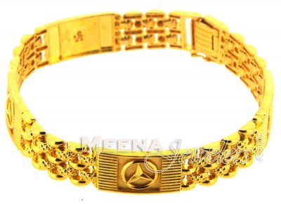 22 Kt Gold Mens Bracelet (Mercedes symbol) ( Men`s Bracelets )