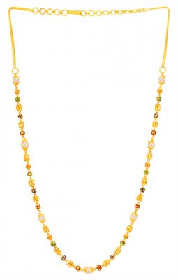 22 Kt Gold Meenakari Ladies Chain ( 22Kt Gold Fancy Chains )