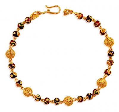 22K Fancy Ladies Meenakari Bracelet ( Ladies Bracelets )