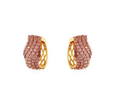 Gold Fancy stone Clip On Earrings  ( Clip On Earrings )