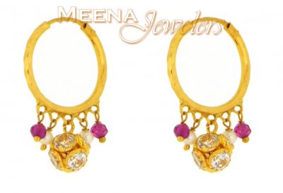 22Kt Gold Hoop Earrings ( Hoop Earrings )