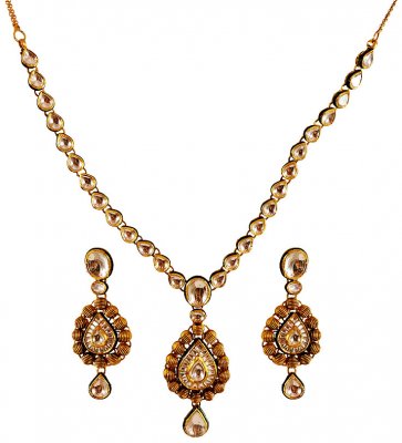 22K Gold Antique Necklace Set ( Antique Necklace Sets )